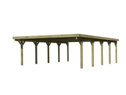 Zeige Details für Karibu CLASSIC Doppel Carport 3 Bild von Karibu CLASSIC Doppel Carport 3