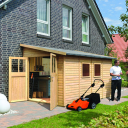 Zeige Produkte für Kategorie Karibu Anlehn Gartenhäuser Bild für Kategorie Karibu Anlehn Gartenhäuser