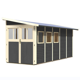 Zeige Details für Karibu Gartenhaus Wandlitz-5 terragrau Bild von Karibu Gartenhaus Wandlitz-5 terragrau