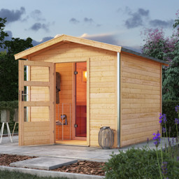 Zeige Details für Karibu 38 mm Saunahaus Bosse mit Vorraum Bild von Karibu 38 mm Saunahaus Bosse mit Vorraum