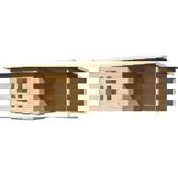 Zeige Details für Karibu Pultdach Gartenhaus Northeim 5 inkl. 3 m Anbaudach und Rückwand Bild von Karibu Pultdach Gartenhaus Northeim 5 inkl. 3 m Anbaudach und Rückwand