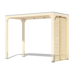 Zeige Details für Karibu Pavillon Cubus Lamellenwand halbe Breite Bild von Karibu Pavillon Cubus Lamellenwand halbe Breite