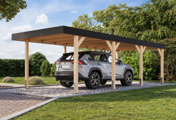 Zeige Details für Karibu Einzel Carport Leimholz 2 Bild von Karibu Einzel Carport Leimholz 2