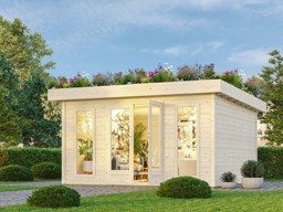 Zeige Details für Karibu Gartenhaus Chalet mit Dachbegrünungsset Bild von Karibu Gartenhaus Chalet mit Dachbegrünungsset