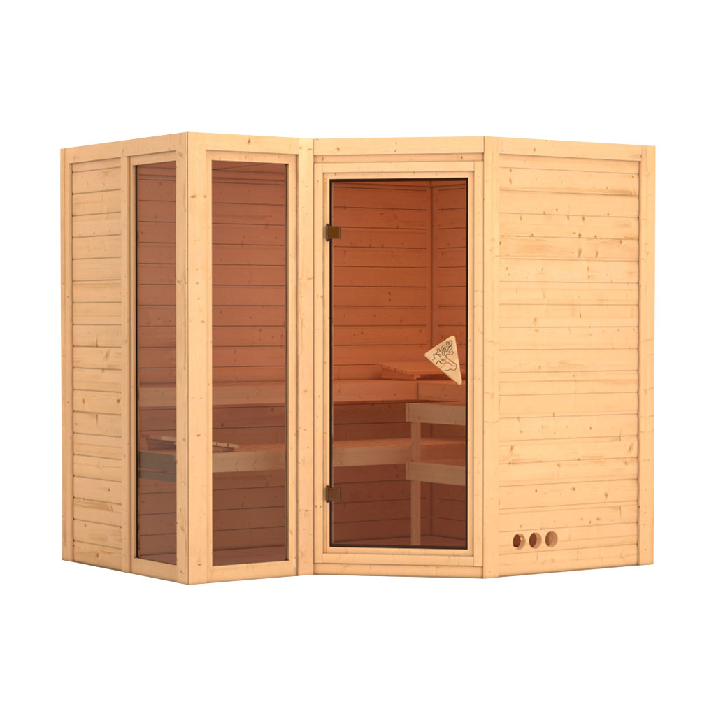 Bild von Karibu 40 mm Massiv Sauna Amara