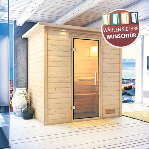 Bild für Kategorie Woodfeeling Massivsauna Sonja