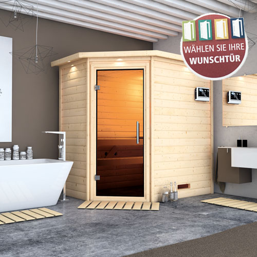 Bild für Kategorie Woodfeeling Massivsauna Svea