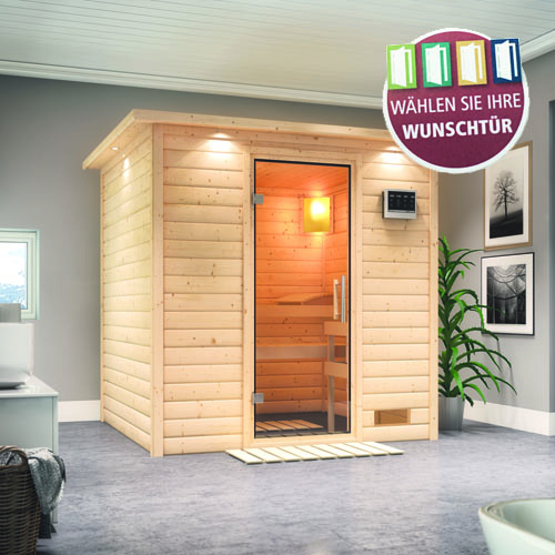 Bild für Kategorie Woodfeeling Massivsauna Nora
