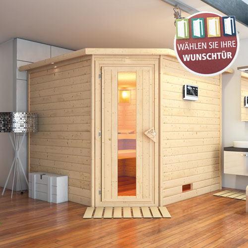 Bild für Kategorie Woodfeeling Massivsauna Leona