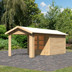Bild von Woodfeeling 28 mm Gartenhaus Tastrup-4 naturbelassen mit 1 Schleppdach