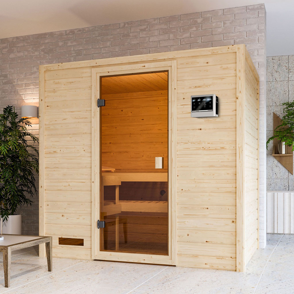 Bild von Woodgarden 38 mm Massiv Sauna Selena