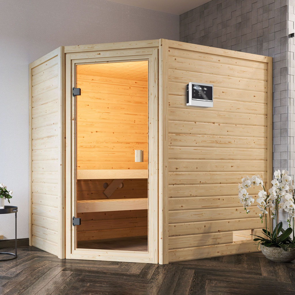 Bild von Woodgarden 38 mm Massiv Sauna Jella