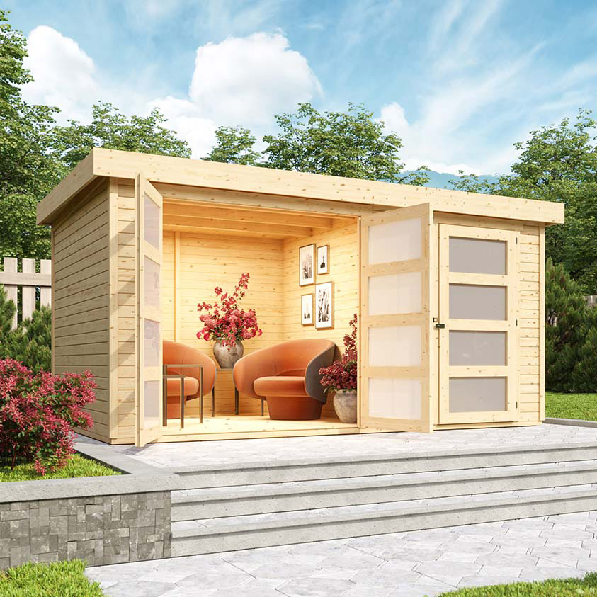 Bild von Karibu Gartenhaus Mühlentrup 2 naturbelassen