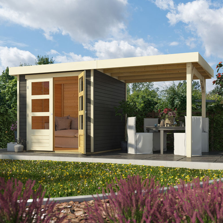 Bild von Karibu Gartenhaus Askola 2 terragrau