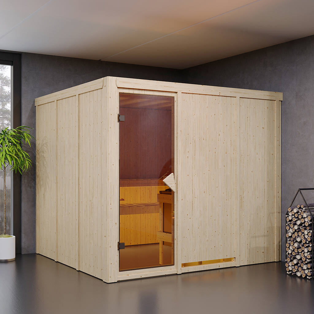 Bild von Karibu 68 mm System Sauna Gobin