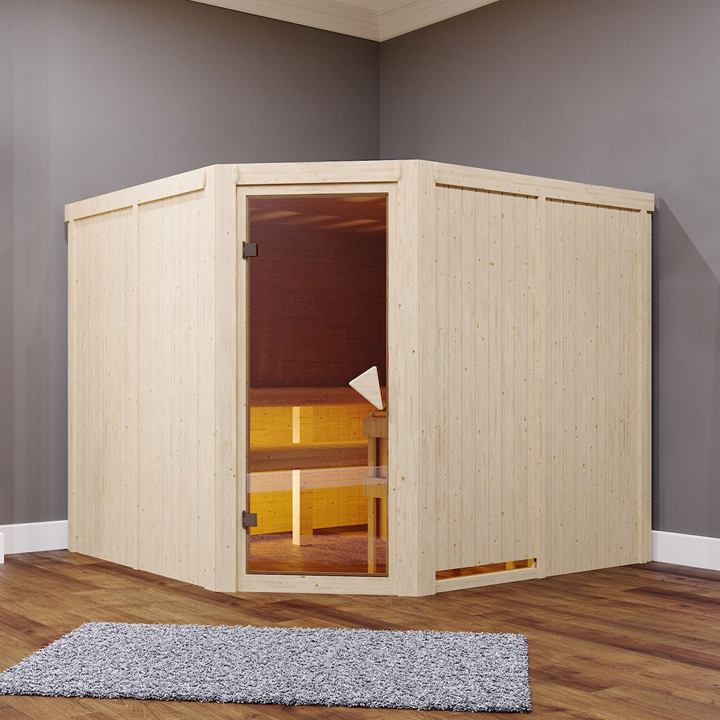 Bild von Karibu 68 mm System Sauna Malin