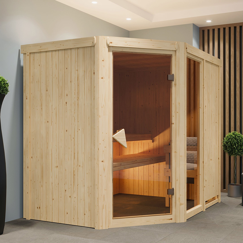 Bild von Karibu 68 mm System Sauna Fiona 2